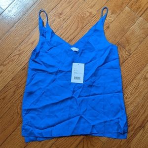 Grana silk v-neck camisole cobalt blue